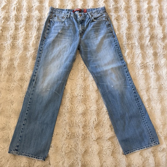 Aeropostale Men's Straight Leg Jeans Light Wash Denim 100% Cotton Size 36x34 - Picture 5 of 14